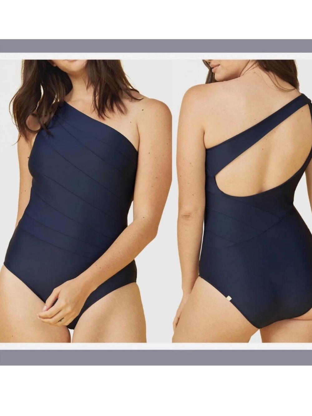 Summersalt The Sidestroke Navy One-Piece Swimsuit - 14 NWT